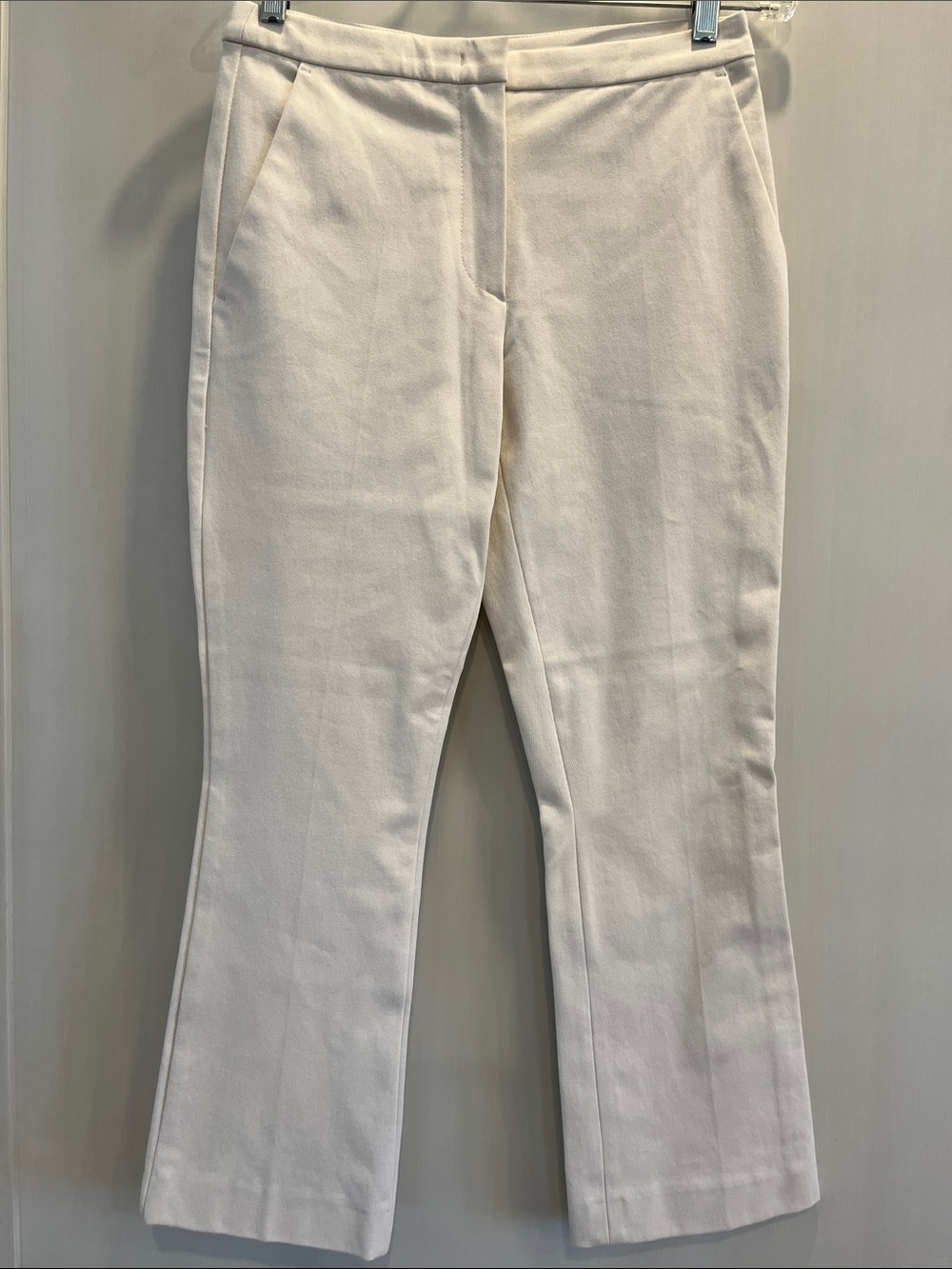 MarcCain Ankle Crop Straight Leg Cotton blend denim style fabric Cream Trousers